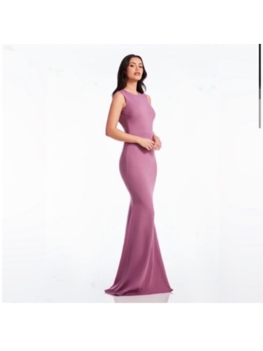 Dress the Population Sleeveless Mauve Maxi Dress Medium